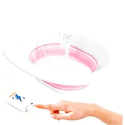 Msiori Electric Sitz Bath, Sitz Bath for Hemorrhoids, Sitz Bath for Toilet Seat, Postpartum Care Basin, Deep Sits Bath Kit for Women - Collapsible Storage, Automatic Flushing