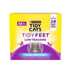 Tidy Cats Purina Tidy Cats Tidy Feet Clumping Low Tracking Cat Litter With Odor Control – Clean Linen Scent - 22 lb. Box