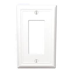 Amerelle 149RW Chelsea Wallplate, 1 Rocker, Steel, White, 1-Pack