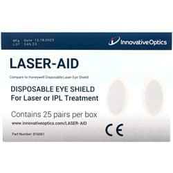 Innovative Optics Laser-Aid Disposable Eye Shields - Precision Protection for Medical Lasers | Easy Application, Comfortable Fit | Includes 25 Pairs for Extended Usage and Hygienic Safety