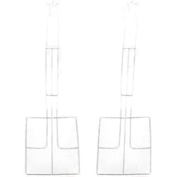 UPKOCH Mesh Strainer 2 pcs Hot Kitchen Mesh Wire Strainers Stainless Convenient Square Spoon Spaghetti Leaking Ladle Shovel Oil Tools Reinforced Pot Slotted Frying Fryer Basket Cooking Turkey Fryer
