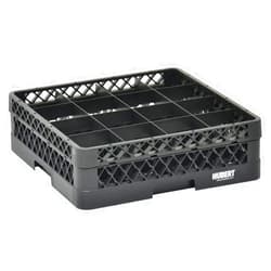 Vollrath Traex Black Plastic 16 Compartment Dishwashing Rack with One Open Extender - 19 3/4