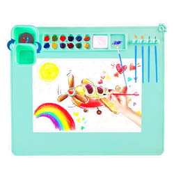Lymoc Painting Station for Kids,Silicone Painting Mat Craft Silicone Mats 21