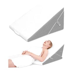 Forias Wedge Pillow for Sleeping 7-in-1 Foldable Bed Wedge Pillow for After Surgery 9 &12 Inch Adjustable Memory Foam Triangle Pillow Wedge for Acid Reflux Gerd Snoring Back Knee Pain