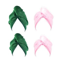 YoulerTex Ultra Plush Microfiber Hair Towel Wrap for Women, 2 Pack 10 inch X 26inch Purple, Ultra Absorbent Twist Hair Turban Drying Cap Hair Wrap, for Drying Curly, Long & Thick Hair