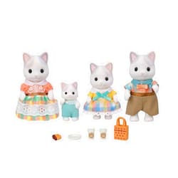 Calico Critters Latte Cat Family - Set of 4 Collectible Doll Figures for Ages 3+