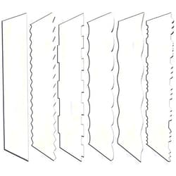 Antallcky Clear Acrylic Cake Scraper Polisher Set of 6 Pack Decorating Comb and Icing Smoother Mousse Butter Cream Cake Edge Tools, Plastic Sawtooth 11 Design Textures-Clear
