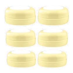 Maymom Screw Lids Aka Travel Caps with Rewritable Sealing Disc Compatible with Avent, Maymom Wide Mouth Bottles; Cap Replace Avent Natural Bottle Sealing Ring and Sealing Disc, 6pcs. (Yellow)
