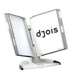 Tarifold DJOIS by Tarifold - Desktop Reference System - with Desk Organizer - Durable Polypropylene Stand - Letter-Size - 10 Double-Sided Pockets - 20 Sheet Capacity - Wire-Reinforced Pockets - Made in France