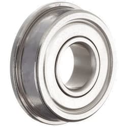 Dynaroll Precision Miniature Ball Bearing, ABEC-5, Double Shielded, Flanged, Stainless Steel