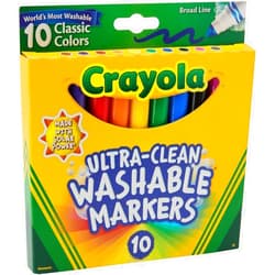 Crayola Ultraclean Broadline Classic Washable Markers (10 Count), (Pack of 3)