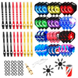 CyeeLife Dart Accessories kit,36Flights+18Aluminium Shafts+Sharpener+Tool+Rubber Rings+16Protectors