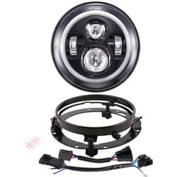 Z-OFFROAD New 7 Inch Halo LED Headlight Black with DRL High Low Beam Headlamp Kit Compatible With Harley Davidson Street Glide Electra Glide Ultra Classic Road King Heritage Softail Fatboy Motorcycle