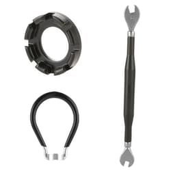 Trinkrittey Bike Spoke Adjustment Wrench 3 Pack of Bike Spoke Wrench Kit Bicycle Rim Truing Tool Set Forged Steel Bike Rim Correct Tool Bicycle Spoke Tool-Black