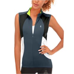 Little Donkey Andy Women's Half Zip Breathable Cycling Vests Reflective Sleeveless Jerseys Shirts Golf 4 Rear Pockets