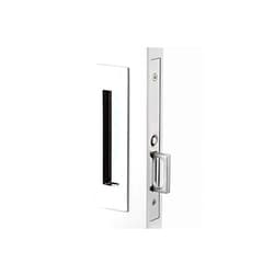 Emtek Pocket Door Mortise - Narrow Modern Rectangular Passage Function (Satin Nickel)