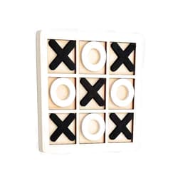 UGPLM Wooden Tic TAC Toe Board Game Noughts and Crosses Family Board Game Tabletop Blocks Classical XO Table Toy for Adult Kid Coffee Table Decor