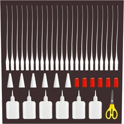 BAPHILE 300PCS CA Glue Micro-Tips, Precision Applicator with Glue Bottle for Hobby, Crafting, Lab Dispensing, Adhesive Dispensers
