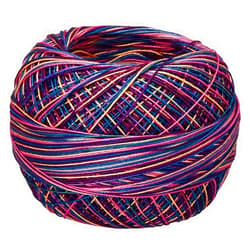 Lizbeth Size 80 HH80 Cotton Thread 184 yds 10 Grams, Razzle Dazzle