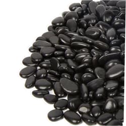 GASPRO 5 Pound Black Pebbles for Indoor Plants, 3/8 Inch Natural Black River Rocks for Vase, Garden, Landscaping, Succulents, Highly Polished and Smooth Surface