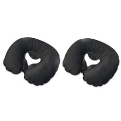 MagiDeal 2 Pack Inflatable Travel Neck Cushion Pillow Supports Head & Neck (Black) By DINY Home & Style