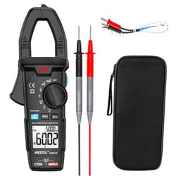 MESTEK Digital Clamp Meter,MESTEK Clamp Multimeter Voltmeter Tester Amp Volt Meter, Auto-ranging NCV True RMS 6000 Counts, Measures AC DC Current Voltage Resistance Capacitance Temperature Diodes Continuity