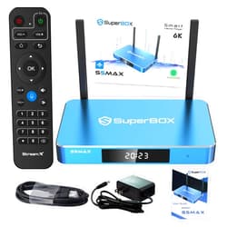 TETATONSHK Elite Ultra Super Smart Box Newest 2024 S-5 M A X,Super Stable Smart TV Box,4GB RAM+64GB ROM,6K HDMI,Quad-Core,2T2R,Bluetooth 5.2,Dual Band WiFi,Phone Support,with Voice Remote,Detailed Setup Guide