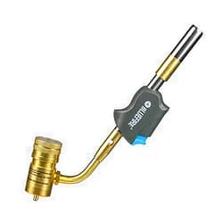 MR. TORCH BLUEFIRE BTS-8066 Hot Turbo High Intensity Swivel Torch,11695 BTU/hr! Push Button Trigger Start, Fuel by MAPP MAP PRO Propane Gas Cylinder Swirl Flame Gas Welding Nozzle, Brazing Heating Thawing Pipe