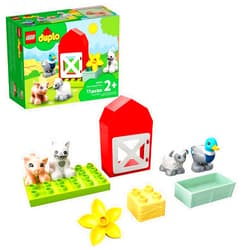 LEGO DUPLO Town Farm Animal Care 10949 Toy for Toddlers, Girls and Boys 2 Plus Years Old with Duck, Pig, Sheep & Cat Figures, Early Development Toys