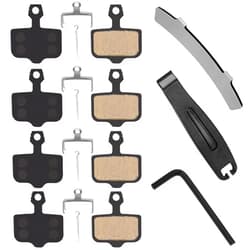 PACYTION 4 Pairs Bike Disc Brake Pads, Compatible for Sram Brake Pads Avid Elixir E1 E3 E5 E7 E9 ER CR XO XX DB1 DB3 DB5, MTB Brake Pads Compatible for Nutt Hydraulic Disc Brakes with Tools (Semi-Metallic)