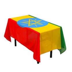 Kind Girl Ethiopia Ethiopians Flag Tablecloth,Rectangular Tablecloth Fade-Resistant Washable National Flag Tablecloth, Suitable for Kitchen Dining Family Gatherings and Outdoor Events,Home Decoration.