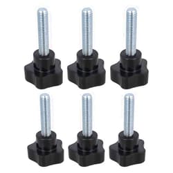 Othmro Black 10mm(M10) x 40mm Thread Replacement Star Hand Knob Tightening Screws 6Pcs