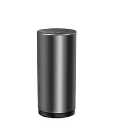 ANYCAR Alloy Mini Car Cup Holder Garbage Can with Lid, Double Press Trash Can 300ml Dismountable Car Trash Bin Leak Proof