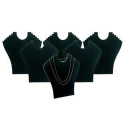 FindingKing 6 6 Tier Black Flocked Cardboard Necklace Chain Display Bust Easels