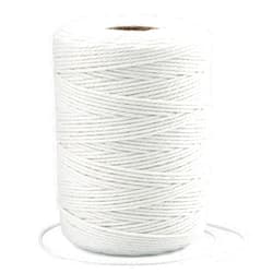 G2PLUS White String,2MM White Cotton String,656Feet Cotton Bakers Twine String for DIY Art&Crafts,Gift Wrapping,Gardening,Macrame,Meat and Roasting(200M/218Yard,12Ply White Twine String)