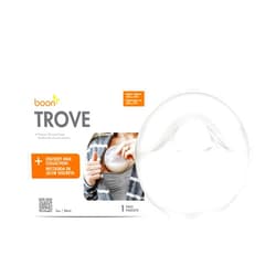 Boon TROVE Silicone Manual Breast Pump - Hands Free Breast Pump - Passive Breast Milk Collector Shell for Newborns - Breastfeeding Essentials - 1 Count