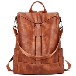 BROMEN Backpack Purse for Women Leather Anti-theft Backpack Fashion College Shoulder Handbag