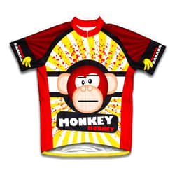 ScudoPro Crazy Banana Monkey Short Sleeve Cycling Jersey for Men
