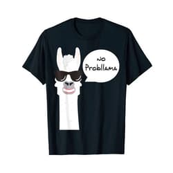 Lama Prob llama Alpaka Geschenk für Frauen Männer Lusitges Llama Alpaca Gift for Women Men Children T-Shirt