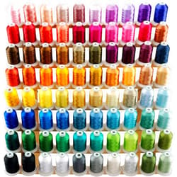 New brothread 80 Spools Polyester Embroidery Machine Thread Kit 1000M (1100Y) Each Spool - Colors Compatible with Janome and Robison-Anton Colors