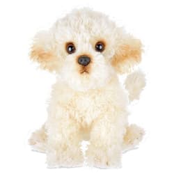 Bearington Collection White Dog Stuffed Animal Puppy 13 Inch - Plush Dog Toys for Kids Maltipoo Labradoodle Plushies