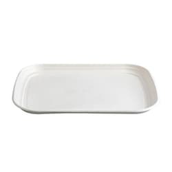 ECO PRODUCTS Eco-Products Compostable 13x17in Serving Tray, Case of 100, Regalia Vanguard Platter, Disposable Renewable White Molded Fiber, No PFAS, Lid Available, ASTM Compliant, BPI-Certified