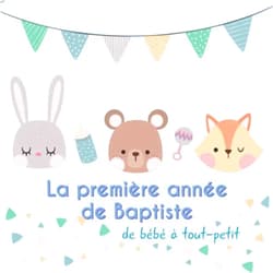 BabyMemories FR Publishing La première année de Baptiste - de bébé à tout-petit: Album bébé à remplir pour la première année de vie - Album naissance garçon (French Edition)