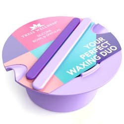 Tress Wellness Wax Warmer Silicone Liner (Purple) - Easy to Clean Silicone Wax Warmer Bowls with 2x Silicone Spatulas Compatible with 16oz Electric Waxing Kit - Silicone Wax Pot melting Wax Bowl