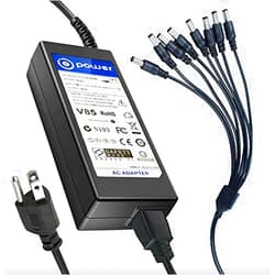 T POWER Ac Adapter for 12V CCTV Surveillance Security System Camera 4-Way to 8-Way Splitter 4CH 8CH Channel HDMI Digital Video Recorder Audio DVR ANNKE,Zmodo JOOAN Anran
