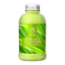 AROMATIKA trust the power of nature Bath Salts w/Natural Essential Lemongrass Oil 21.16 oz - Sea Salt Bath for Good Sleep - Bathing - Body Care - Wellness - Beauty - Relaxation - Aromatherapy - Spa - Bath Supplement