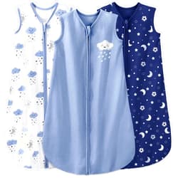 Yoofoss Baby Sleep Sack 6-12 Months Baby Wearable Blanket 100% Cotton 2-Way Zipper TOG 0.5 Toddler Sleeping Sack 3 Pack, Lightweight Sleep Sacks for Babies