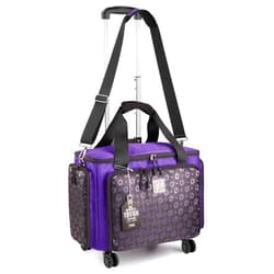 N\A Rolling Sewing Machine Bag with Universal wheels,Sewing Machine Carrying Case with YKK zipers, Compatible most Standard Brother, Singer, Bernina, Sewing Machines（purple）