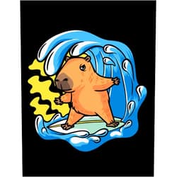 Samuel Larson Capybara Lover Capybara Rodent Beach Surfing Waves Notebook: Print Notebook Blank