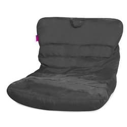 Posh Creations Bean Bag Chair Lounger Structured Seat for Kids, Teens and Adults, Comfy Chair for Gaming, Reading and Watching TV, Laguna Lounger, Microsuede - Charcoal Gray